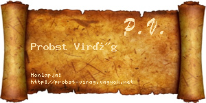 Probst Virág névjegykártya